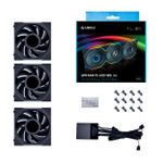 Kit 3x Cooler Lian Li Uni Fan TL LCD 120mm RGB 1900RPM Preto - 12TLLCD3B