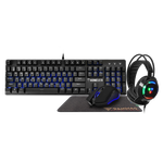 Kit Headset Teclado Mouse e Mousepad Gamer Gamdias Hermes E1B BL 4 em 1 Azul US - HERMES E1B 4-IN-1COMBO (US/BLUE)