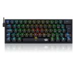 Teclado Mecânico Gamer Redragon Fizz RGB Preto Switch Vermelho ABNT2 - K617-RGB-B (PT-RED)