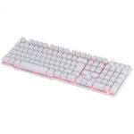 Teclado Gamer Vinik VX Gaming Hydra Branco USB Led Vermelho ABNT2 - GTH110BV