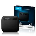 SSD Externo Portátil Crucial X6 2TB USB 3.2 Type-C Leitura 800MB/s - CT2000X6SSD9