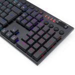Teclado Mecânico Gamer Low Profile Redragon Horus Preto Switch Marrom ABNT2 - K619-RGB (PTBROWN)