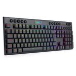 Teclado Mecânico Gamer Low Profile Redragon Horus Preto Switch Marrom ABNT2 - K619-RGB (PTBROWN)