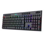 Teclado Mecânico Gamer Low Profile Redragon Horus Preto Switch Marrom ABNT2 - K619-RGB (PTBROWN)