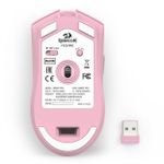 Mouse Gamer Sem Fio Redragon Fyzu Pro Rosa - M995P-PRO