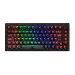 Teclado Mecânico Gamer Akko 5075 Clear Black Switch V3 Cream Black Preto ABNT2