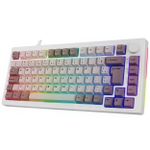 Teclado Mecânico Gamer Akko 5075S Steam Engine Switch V3 Cream Yellow Pro ABNT2