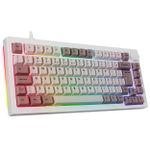 Teclado Mecânico Gamer Akko 5075S Steam Engine Switch V3 Cream Yellow Pro ABNT2