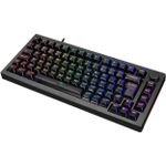 Teclado Mecânico Gamer Akko 5057S Clear Black Switch V3 Cream Black Pro ABNT2