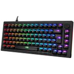 Teclado Mecânico Gamer Akko 5057S Clear Black Switch V3 Cream Black Pro ABNT2