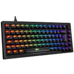 Teclado Mecânico Gamer Akko 5057S Clear Black Switch V3 Cream Black Pro ABNT2