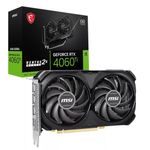 Placa de Vídeo MSI NVIDIA GeForce RTX 4060 Ti Ventus 2X Black OC 8GB GDDR6 - 912-V512-007