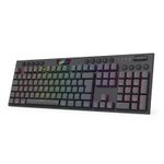 Teclado Mecânico Gamer Sem Fio Redragon Horus Pro Low Profile RGB Switch Marrom ABNT2 - K618RGB-PRO (PT-BROWN)