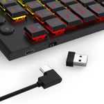 Teclado Mecânico Gamer Sem Fio Redragon Horus Pro Low Profile RGB Switch Marrom ABNT2 - K618RGB-PRO (PT-BROWN)
