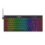 Teclado Mecânico Gamer Redragon Sion Low Profile RGB Switch Marrom ABNT2 - K653-RGB (PT-BROWN)
