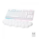 Teclado Mecânico Gamer Sem Fio Logitech G715 RGB Lightsync Branco Switch GX Marrom ABNT - 920-010702