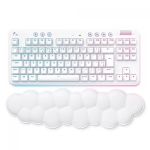 Teclado Mecânico Gamer Sem Fio Logitech G715 RGB Lightsync Branco Switch GX Marrom ABNT - 920-010702