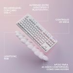 Teclado Mecânico Gamer Sem Fio Logitech G715 RGB Lightsync Branco Switch GX Marrom ABNT - 920-010702