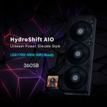 Water Cooler Lian Li Hydroshift 360S 360mm Display LCD Preto - HSLCD36SB