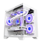 Gabinete Gamer Bluecase Soul Pro Branco Mid Tower 3 Fans RGB - BG-052WBX