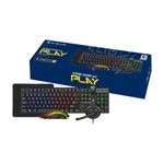 Kit Headset Teclado Mouse e Mousepad Gamer Bluecase LED Rainbow - BGHPKM-01BX