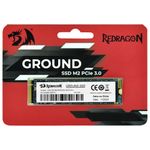 SSD Redragon Ground 512GB NVMe PCIe 3.0 M.2 2280 Leitura 1600MB/s Gravação 1000MB/s - GD-411