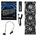 Kit 3x Cooler Lian Li Uni Fan SL Wireless LCD 120mm Reverse Blade ARGB Preto - 12RSLLCD1W3B