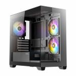 Gabinete Gamer Antec CX300M c/ 3 Fans Rainbow Mid Tower Preto