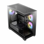 Gabinete Gamer Antec CX300M c/ 3 Fans Rainbow Mid Tower Preto