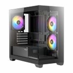 Gabinete Gamer Antec CX300M c/ 3 Fans Rainbow Mid Tower Preto