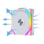 Kit 3x Cooler Lian Li Uni Fan SL Wireless 120mm Reverse Blade ARGB Branco - 12RSL1W3W