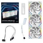 Kit 3x Cooler Lian Li Uni Fan SL Wireless 120mm Reverse Blade ARGB Branco - 12RSL1W3W