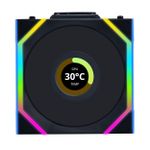 Cooler Lian Li Uni Fan SL Wireless LCD 120mm Reverse Blade ARGB Preto - 12RSLLCD1W1B