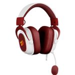 Headset Gamer Redragon Zeus X USB 7.1 Surround Branco e Vermelho RGB - H510RGB-RED
