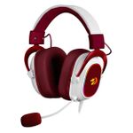 Headset Gamer Redragon Zeus X USB 7.1 Surround Branco e Vermelho RGB - H510RGB-RED