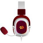 Headset Gamer Redragon Zeus X USB 7.1 Surround Branco e Vermelho RGB - H510RGB-RED