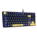 Teclado Mecânico Gamer Redragon World of Warcraft (WoW) Aliança Preto e Azul Switch Blizzard LED Azul