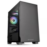 Gabinete Gamer Thermaltake S100TG Preto Mini Tower com Fonte 600W - CA-3Q9-60S1WZ-00