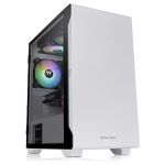 Gabinete Gamer Thermaltake S100TG Branco Mini Tower com Fonte 600W - CA-3Q9-60S6WZ-00