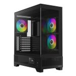 Gabinete Gamer Gamdias Atlas M1 Preto Mid Tower c/ 3 Fans ARGB