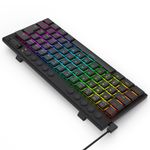Teclado Mecânico Gamer Redragon Horus Mini 60% Low Profile RGB Preto Switch Marrom - K632-RGB (PT-BROWN)