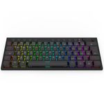 Teclado Mecânico Gamer Redragon Horus Mini 60% Low Profile RGB Preto Switch Marrom - K632-RGB (PT-BROWN)
