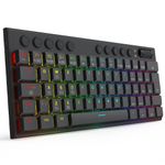 Teclado Mecânico Gamer Redragon Horus Mini 60% Low Profile RGB Preto Switch Marrom - K632-RGB (PT-BROWN)