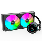 Water Cooler Kalkan Alpha 240mm ARGB com Display Preto - KLK00047