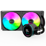 Water Cooler Kalkan Alpha 240mm ARGB com Display Preto - KLK00047
