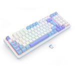 Teclado Mecanico Gamer Sem Fio Redragon Gloria Pro RGB Branco e Azul Compacto Switch Bumblebee ABNT2 - K664WBP-RGB-PRO (PT-BUMBLEBEE)