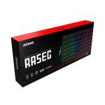 Teclado Mecânico Gamer PCYES Rasec Gasket Mount Switch Gateron Azul RGB Preto ABNT2 - TWGBLRGB