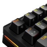 Teclado Mecânico Gamer PCYES Rasec Gasket Mount Switch Gateron Azul RGB Preto ABNT2 - TWGBLRGB