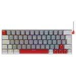 Teclado Mecânico Gamer PCYES Kuromori White Ghost Switch Vermelho LED Rainbow ABNT2 - PTKMWG60RD