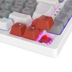 Teclado Mecânico Gamer PCYES Kirin White Ghost Switch Vermelho LED Rainbow ABNT2 - PTKRWG75RD